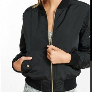 Express black bomber jacket
